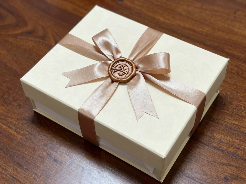 Luxury gift wrapping presentation